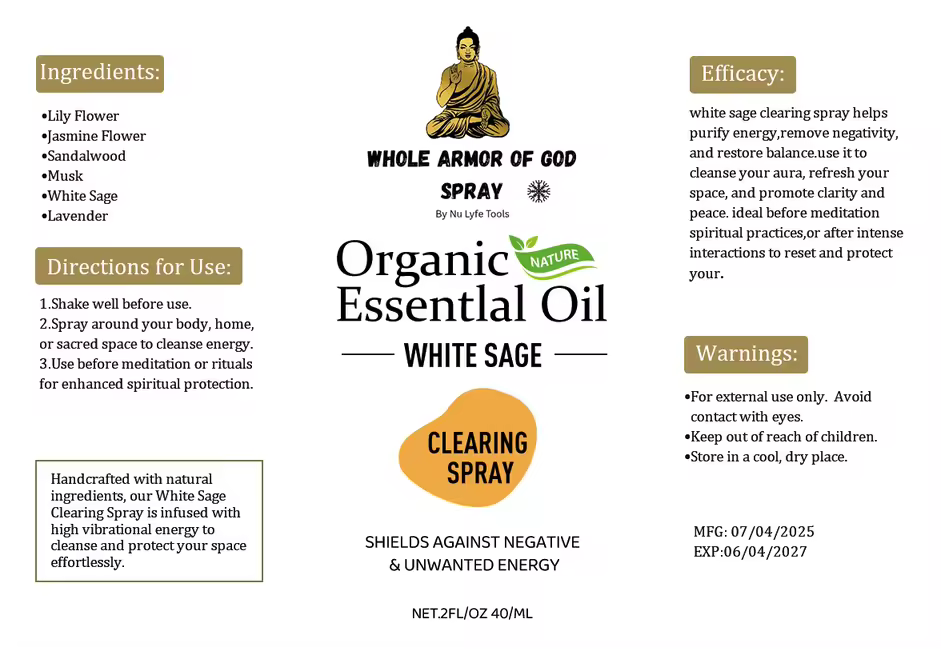 Whole armor of God clearing spray