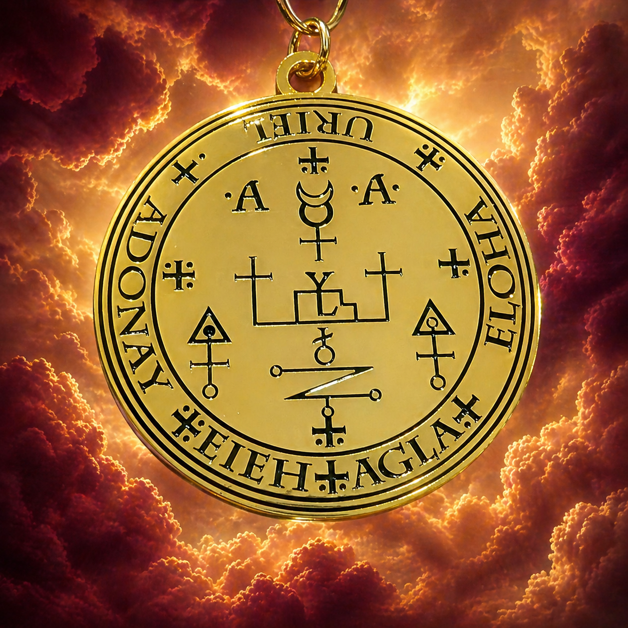 The Uriel angel of light medallion