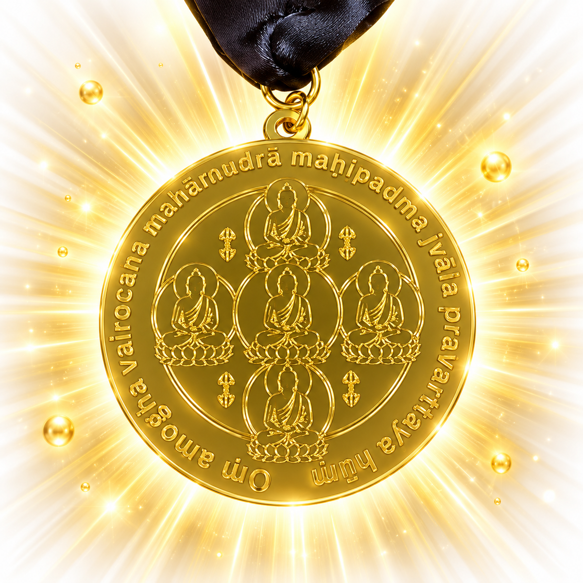 The 5 buddah families medallion